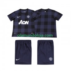 Camisola Manchester United 2013 2014 Retro Criança Equipamento Segundo Manga Curta
